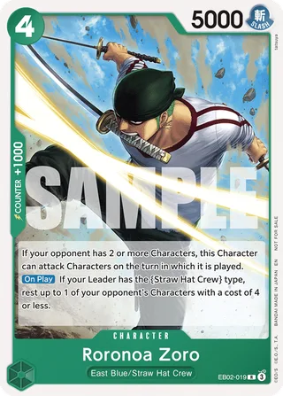 Roronoa Zoro (Tournament Pack 2025 Vol. 3) #EB02-019-tournament-pack-2025-vol-3 · One Piece Promotion Cards One Piece card