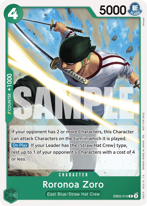 Roronoa Zoro (Tournament Pack 2025 Vol. 3) full card art