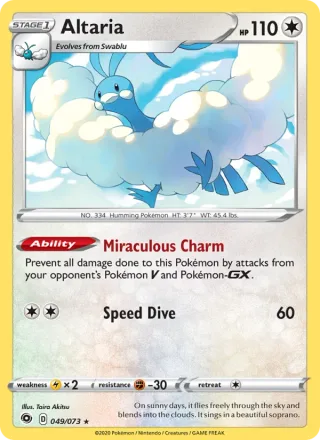 Altaria #49 · Champion's Path Pokémon card