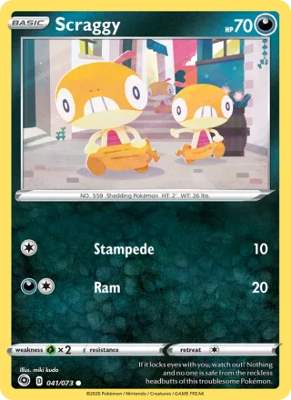 Scraggy #41 · Champion's Path Pokémon card