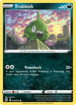 Trubbish #43 · Champion's Path Pokémon card