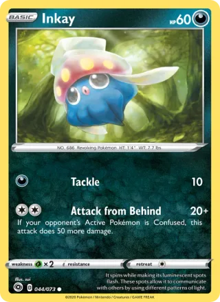 Inkay #44 · Champion's Path Pokémon card
