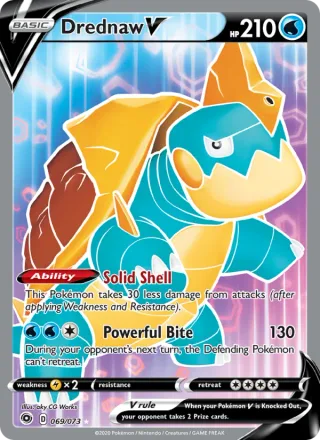 Drednaw V #69 · Champion's Path Pokémon card