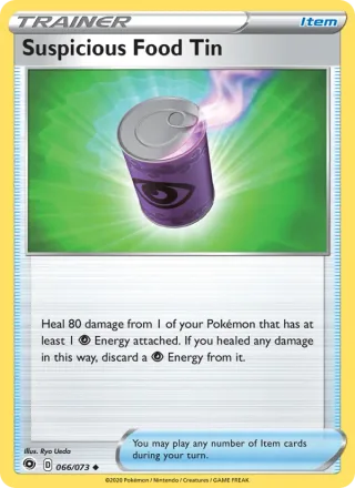 Suspicious Food Tin #66 · Champion's Path Pokémon card