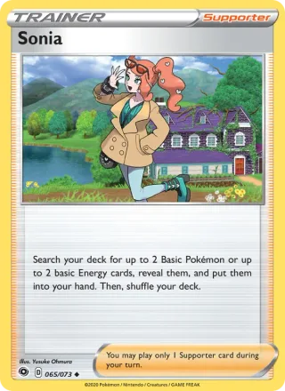 Sonia #65 · Champion's Path Pokémon card