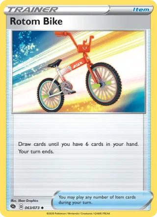 Rotom Bike #63 · Champion's Path Pokémon card