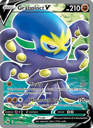 Grapploct V #72 · Champion's Path Pokémon card