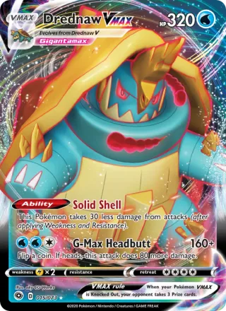Drednaw VMAX #15 · Champion's Path Pokémon card