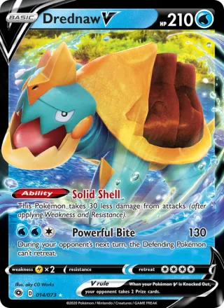 Drednaw V #14 · Champion's Path Pokémon card