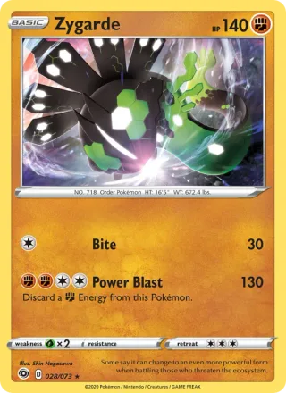 Zygarde #28 · Champion's Path Pokémon card