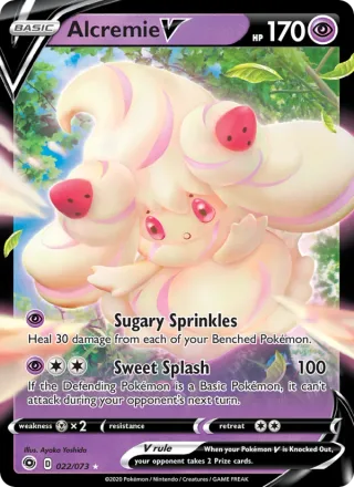 Alcremie V #22 · Champion's Path Pokémon card