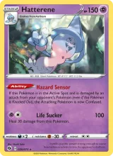 Hatterene · Champion's Path Pokémon card
