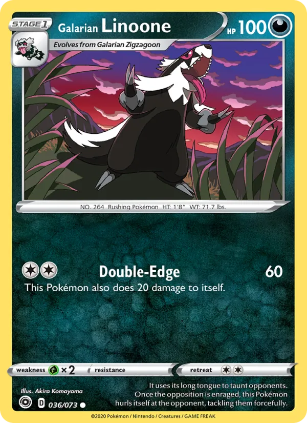 Galarian Linoone full card art