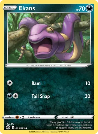 Ekans #33 · Champion's Path Pokémon card