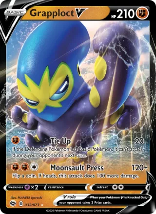 Grapploct V #32 · Champion's Path Pokémon card