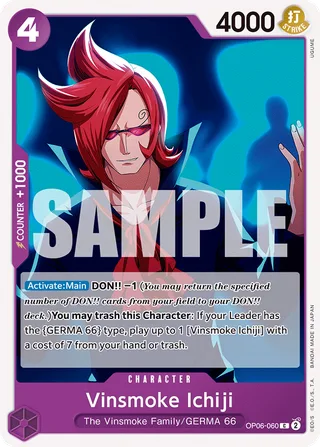 Vinsmoke Ichiji #OP06-060 · Wings of the Captain Pre-Release Cards One Piece card
