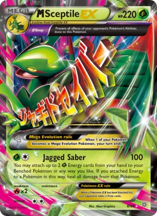 M Sceptile EX #8 · Ancient Origins Pokémon card