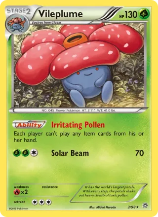 Vileplume #3 · Ancient Origins Pokémon card