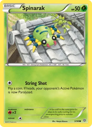 Spinarak #5 · Ancient Origins Pokémon card
