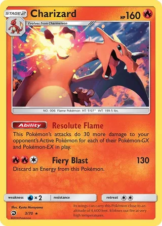 Charizard #3 · Dragon Majesty Pokémon card