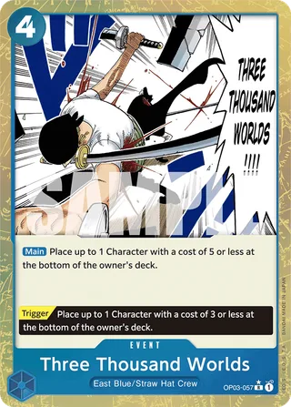 Three Thousand Worlds (Alternate Art) #OP03-057-alternate-art · Premium Booster -The Best- One Piece card