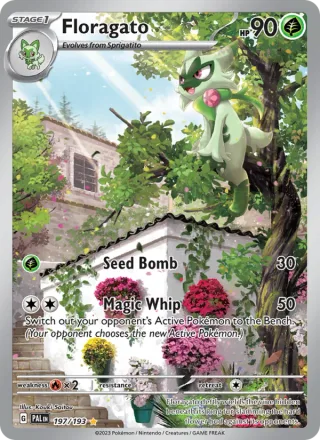 Floragato #197 · Paldea Evolved Pokémon card