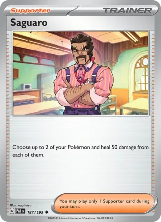 Saguaro #187 · Paldea Evolved Pokémon card