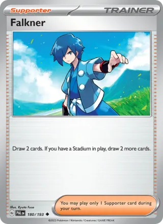 Falkner #180 · Paldea Evolved Pokémon card