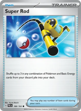 Super Rod #188 · Paldea Evolved Pokémon card