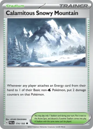 Calamitous Snowy Mountain #174 · Paldea Evolved Pokémon card