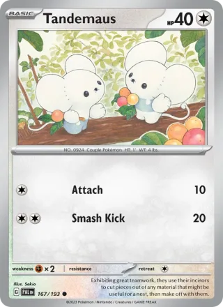 Tandemaus #167 · Paldea Evolved Pokémon card