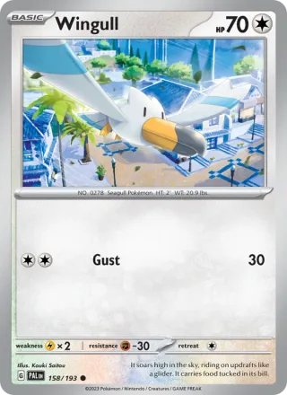 Wingull #158 · Paldea Evolved Pokémon card