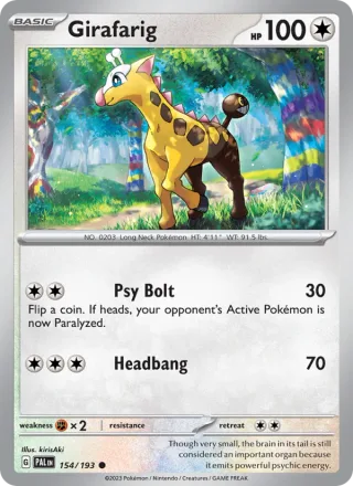 Girafarig #154 · Paldea Evolved Pokémon card