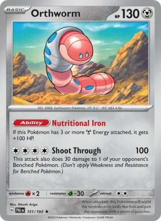 Orthworm #151 · Paldea Evolved Pokémon card