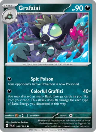 Grafaiai #146 · Paldea Evolved Pokémon card