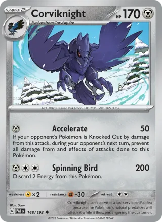 Corviknight #148 · Paldea Evolved Pokémon card