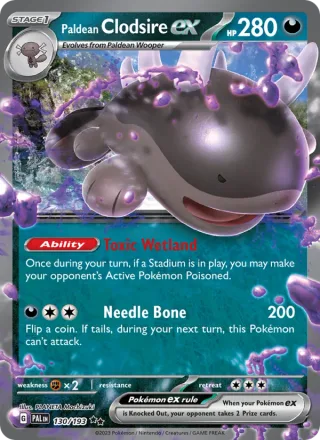Paldean Clodsire ex #130 · Paldea Evolved Pokémon card