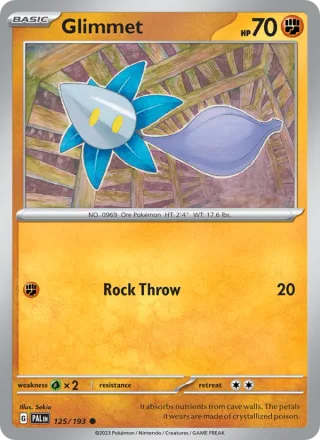 Glimmet #125 · Paldea Evolved Pokémon card