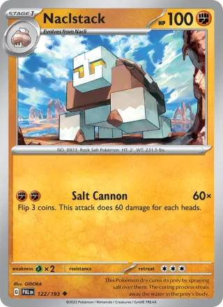 Naclstack #122 · Paldea Evolved Pokémon card