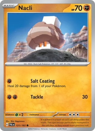 Nacli #121 · Paldea Evolved Pokémon card