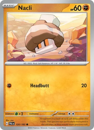 Nacli #120 · Paldea Evolved Pokémon card