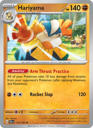 Hariyama #113 · Paldea Evolved Pokémon card