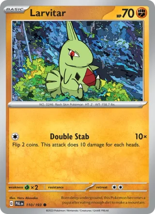 Larvitar #110 · Paldea Evolved Pokémon card