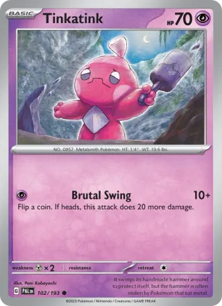 Tinkatink #102 · Paldea Evolved Pokémon card