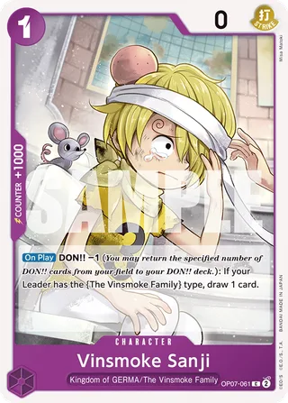 Vinsmoke Sanji #OP07-061 · 500 Years in the Future Pre-Release Cards One Piece card