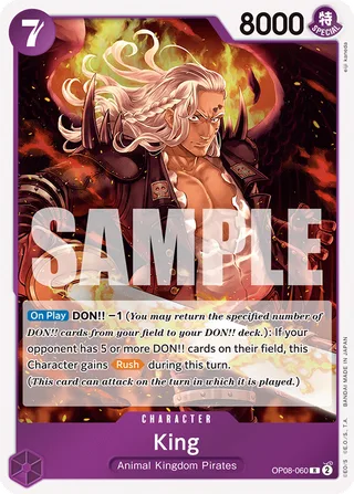 King #OP08-060 · Two Legends One Piece card