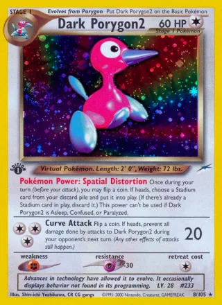 Dark Porygon2 #8 · Neo Destiny Pokémon card