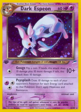 Dark Espeon #4 · Neo Destiny Pokémon card