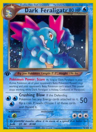 Dark Feraligatr #5 · Neo Destiny Pokémon card