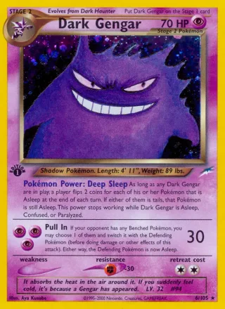 Dark Gengar #6 · Neo Destiny Pokémon card